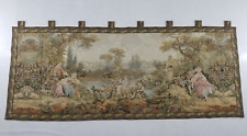 Vintage French Forest Love Lake Scene Multicolor Wall Hanging Tapestry 203x82cm