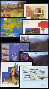 1999 Portugal, Azores, Madeira Complete Year MNH. 16 Souvenir Sheets, Blocks.