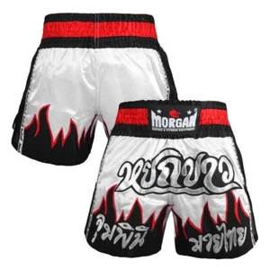 V2 Flame Muay Thai Kick Boxing White Shorts - Morgan Sports **FREE DELIVERY** - Bild 1 von 20