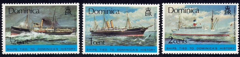 1975 Dominica SC# 434-436 - Ships Tied in with Dominican History - M-NH  - Image 1 of 1