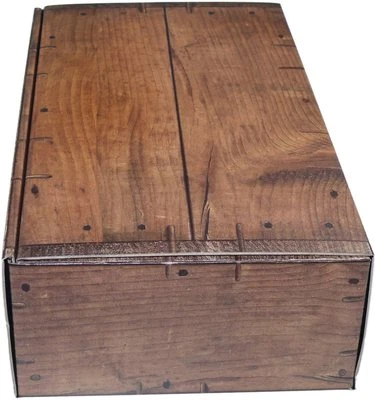 Schachtel in dunkler Holzoptik "rustikal" - WK 2er - Weinkoffer Weinkarton Box T - Bild 1 von 4