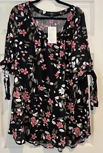 Women's Size 24 Plus Size Tunic/Shirt 100% Rayon - Picture 1 of 10