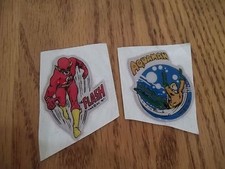 VINTAGE RARE 1971 LOT OF 2 DC COMICS PUFFY STICKERS AQUAMAN & THE FLASH