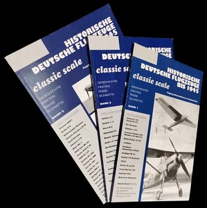 Lot of 3 CLASSICAL SCALE Historic German Aircraft Up To 1945 (GERMAN) Books - Foto 1 di 16