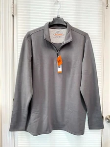 Suéter Pullover Negro Impermeable Original Vintage Para Hombre 1/4 Cremallera - Carbón Nuevo Con Etiquetas - Imagen 1 de 10