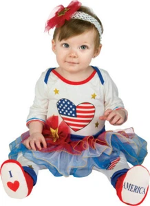 Lil Firecracker Patriotic Tutu Leggings Headband Booties Newborn 0-6 months - Picture 1 of 1