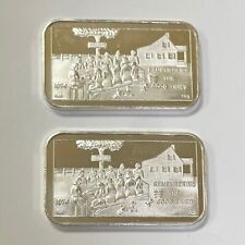 Lot of (2) 1oz .999 Silver Bar "Remembering The Good Times" World-Wide Mint 1974