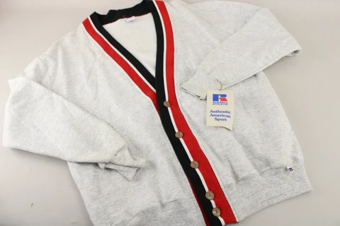 NWT VTG 90s Russell Ath. NC State Wolfpack Colors Cardigan Sweatshirt Sweater XL Cover