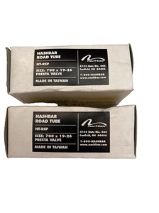 (2) Nashbar Road Tube Bicycle Inner Tube Size 700 x 19-26 Presta Valve NT-RSP - Picture 1 of 3
