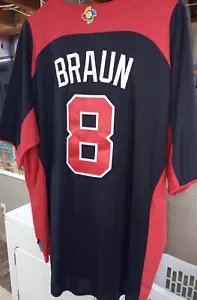 RYAN BRAUN WORLD BASEBALL CLASSIC USA MLB AUTHENTIC MAJESTIC BLACK #8 JERSEY 48 - Picture 1 of 2