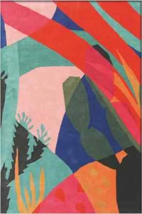 Hand-Tufted Wool Rug 5x8 - Abstract Design, Soft & Durable, Home Decor Area Rug - Picture 1 of 3