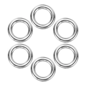 1" Metal 0 Rings, Welded Ring Buckles for Purse, Belts, Dog Collars, 6Pcs - Picture 1 of 5