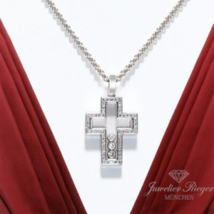 Chopard Collier Happy Diamonds Kreuz Weissgold 750 Diamanten Kette Gold - Bild 1 von 4