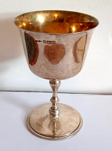 Sterling Silver chalice cup with gilt inner - Picture 1 of 6