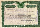 Stock certificate American Car & Foundry Comp. (ACF Industries Inc) 1940