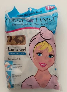 Original Turbie Twist Hair Towel ~ Leopard Print ~ New in Pkg ~ 1 Size Fits All - Picture 1 of 1
