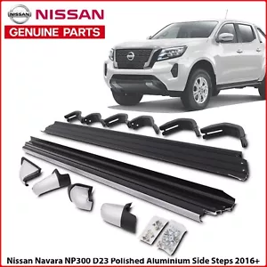 Fit Nissan Navara NP300 D23 Polished Aluminium Side Steps Running Boards 2016+ - Picture 1 of 15
