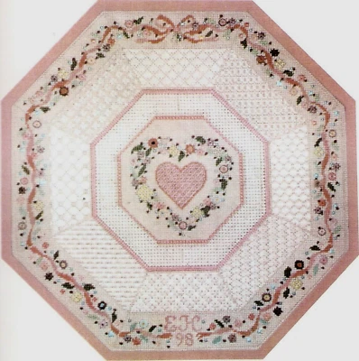 Summer Valentine Floral Heart Needlepoint Pattern Chart Graph Book ~ WA - Image 1 of 2