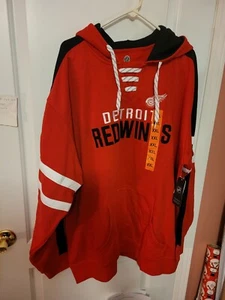 XXL Detroit Redwings Hoodie Neu Herren Rot Spitze Ausschnitt NHL Bestickt UNISEX - Bild 1 von 3