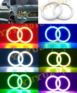 Anillos Halo RGB para Ford Mustang 18-19 Faro DRL Multicolor Lámpara Bluetooth - Imagen 1 de 17