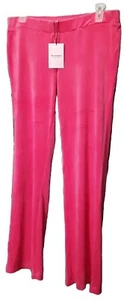 Juicy Couture Women's OG Big Bling Size XL Velour Track Pants "Hot Pink" BNWT - Picture 1 of 13