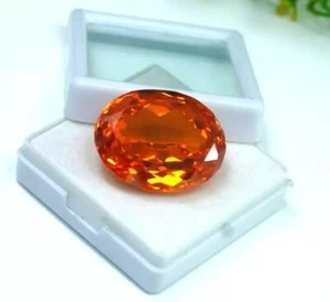 Natural Orange Zircon 95 Ct EGL Certified Cambodian Oval Shape Loose Gemstone - Picture 1 of 6