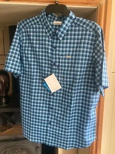 Columbia Silver Ridge Utility Hemd, blau kariert Medium neu mit Etikett - Bild 1 von 6