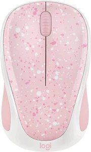 Logitech Mouse Beautiful pink/White Rose Splash M317 Wireless - 910-006213 NEW - Picture 1 of 4
