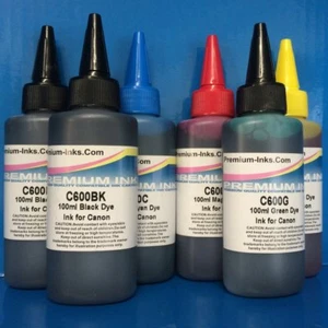 6X100ml Printer Refill Ink for Canon Pixma MG7250 including GREY/PIGMENT BK - Picture 1 of 1