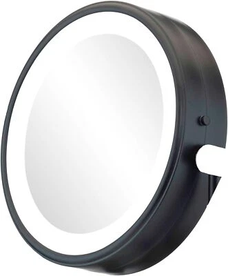 Aptations Kimball & Young Optional Lens LED Lighted Mirror, Matte Black - Image 1 of 4
