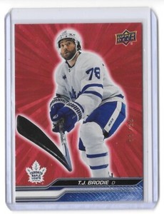 2023-24 UPPER DECK T. J. BRODIE  OUTBURST RED 11/25