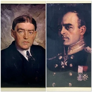 Pair of Colour Explorer Portrait Prints Robert Scott and Sir Ernest Shackleton - Picture 1 of 12