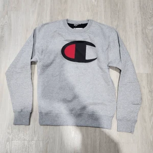 Champion Para Hombres Logo Estampado Cuello Redondo Pullover Sudadera Atlética Gris Talla S Nuevo sin Etiquetas - Imagen 1 de 6