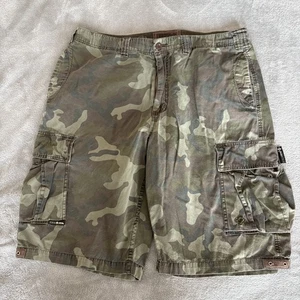 Transnine Cargo Shorts Herren 38 Grün Camouflage Camouflage Taschen Outdoor Baumwolle - Bild 1 von 9