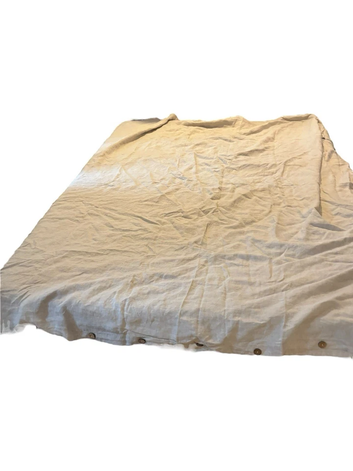 Simple Opulence Size FULL Tan 100% Linen Duvet Cover - Image 1 of 4