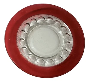 "Plato de almuerzo/ensalada/postre Indiana Glass rojo KINGS CROWN rubí destellado 8,25""" - Imagen 1 de 5