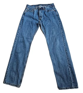 Levis 505 Jeans Mens 34×34 Straight Leg Regular Medium Wash Denim Casual - Picture 1 of 18