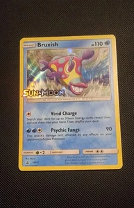 Pokemon Juego de Cartas Coleccionables Bruxish Sun & Moon Base Estampada Prelanzamiento Promo SM11 Holo Raro LP - Imagen 1 de 6