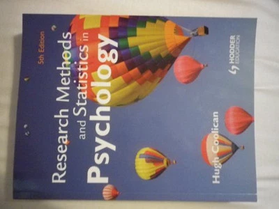Research Methods and Statistics in Psychology by Coolican, Hugh Paperback Book - Image 1 of 2