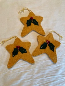 Primitive Hand Stitched Star Ornies - Picture 1 of 1