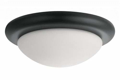 MC18BK-B Feiss Monte Carlo Ceiling Light Kit Matte Opal Matte Black 1-Light - Image 1 of 1