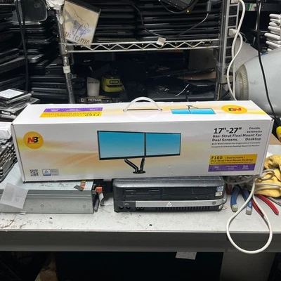 North Bayou NB F160 Dual Monitor Desk Mount 17"-27" Max Load 14.3lbs - Image 1 of 3