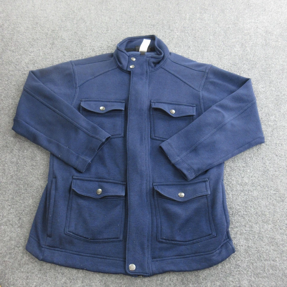 Patagonia Fleece Jacket Mens Medium Blue Full Zip Utility Pockets Outdoor Coat - Image 1 of 4