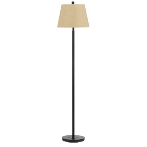 60" Bronze Traditional Shaped Floor Lamp With Tan Square Shade - Picture 1 of 6