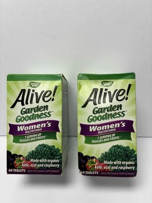 2x Nature's Way Alive! Multivitamínico Garden Goodness para mujer, mejor para 31/10/2025 Foto 1 de 4