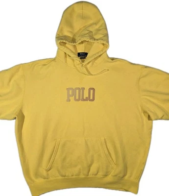 Polo Ralph Lauren 套衫连帽衫黄色 The Big Fit 男式 XL  — 第 1/4 张图片