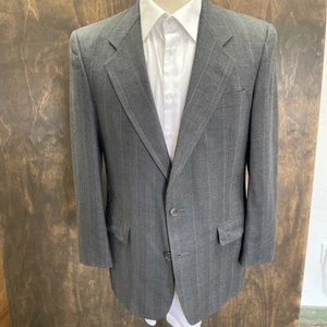Christian Dior Monsieur Vintage Gray Striped Wool Suit 40R 32x29 - Picture 1 of 15