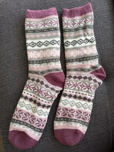 Dicke Norwegersocken Lila Gr. 39-42 Neu - Bild 1 von 4