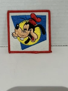 Vintage Disney Embroidered Patch Goofy 80s Iron On Patch - Picture 1 of 1