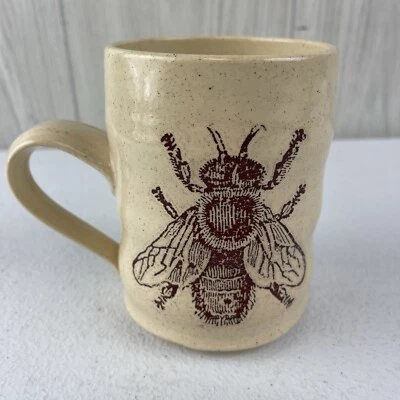 Taza de cerámica lanzada a mano SC&A Stanley Chester & Albert Ceramics Philly ABEJA Foto 1 de 4